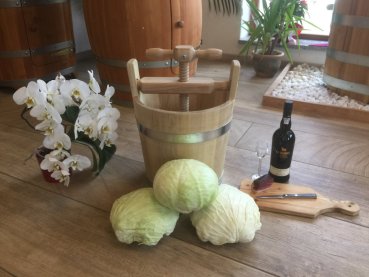 Krautfass Pökelfass Surfass 17 l Holzfass zum Einsuren, Einlegen und Sauerkraut herstellen